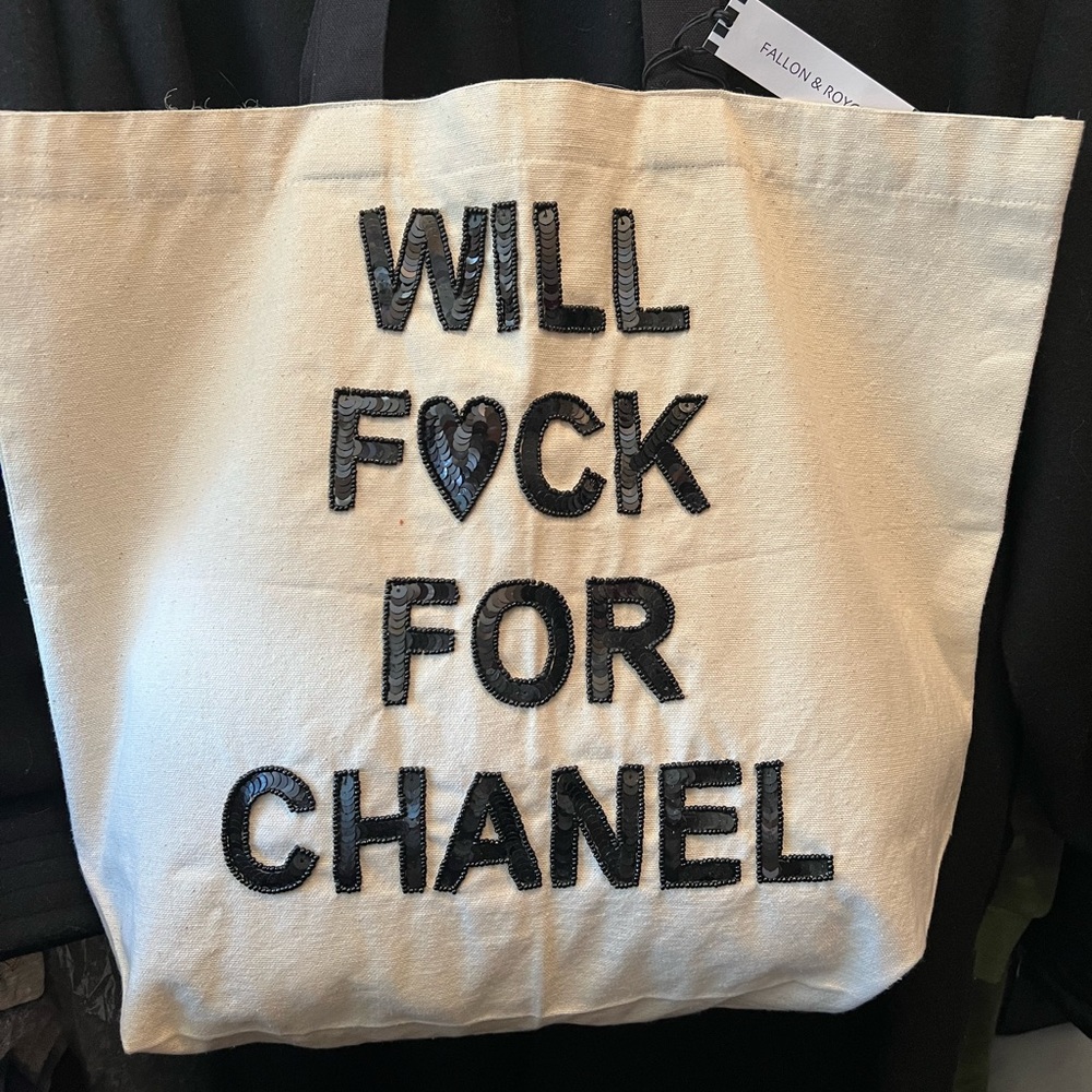 Fun “Will Fuck for Chanel” tote